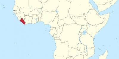 Ramani ya afrika Liberia